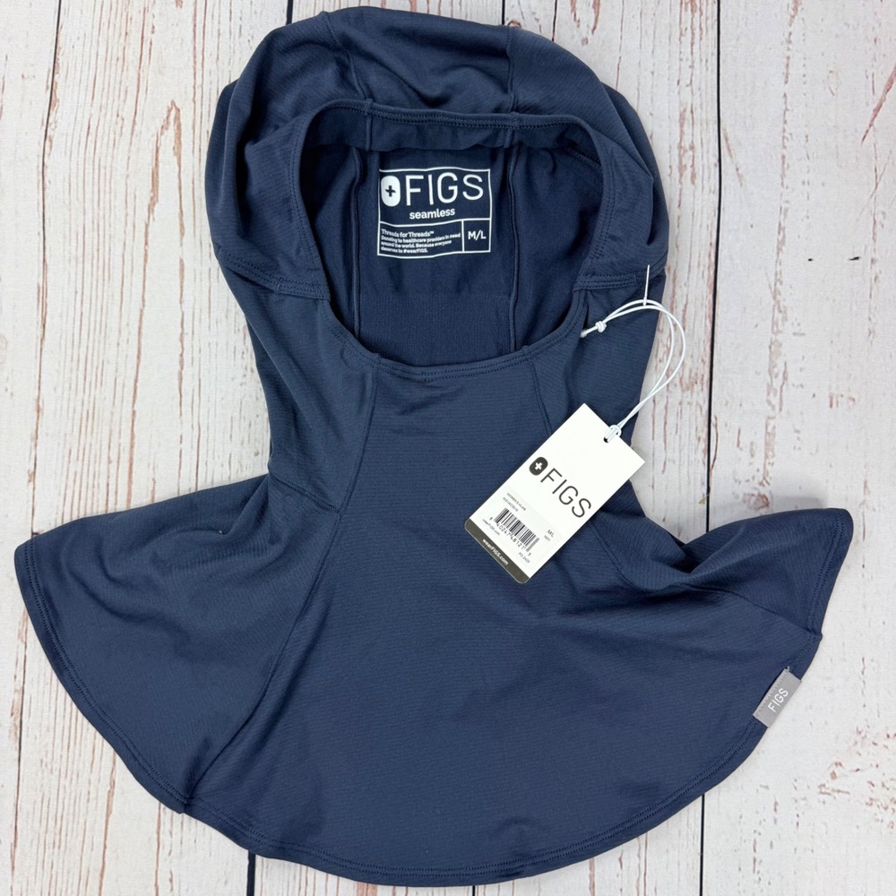 FIGS Seamless Hijab Navy Blue NSY M/L W21AC3016 NWT